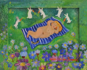 Vila pÜ blÜrandig filt 41x33